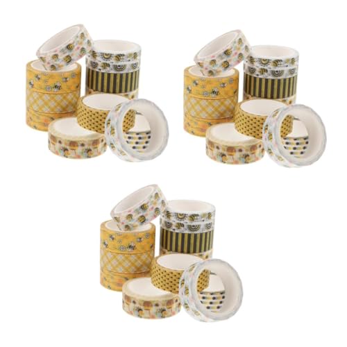 DOITOOL 3 Sätze Washi Tape Set Mit Bienenmuster Selbstklebende Diy Klebebänder Für Scrapbooking Basteln Und Projekte Dekorative Klebebänder Für Journaling Und Handarbeiten 12 Rollen * 3 DOITOOL 3 Sätze Washi Tape Set Mit Bienenmuster Selbstklebende Diy Klebebänder Für Scrapbooking Basteln Und Projekte Dekorative Klebebänder Für Journaling Und Handarbeiten 12 Rollen * 3 von DOITOOL