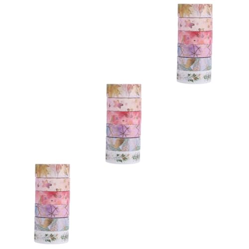 DOITOOL 3 Sätze Washi-tape-aufkleber Herstellung Weißes Band Kunstband Dekorativ Klebrig Handwerksbedarf Dekorband Klebeband Zum Basteln Scrapbooking Bastelband Papier 6 Rollen * 3 von DOITOOL