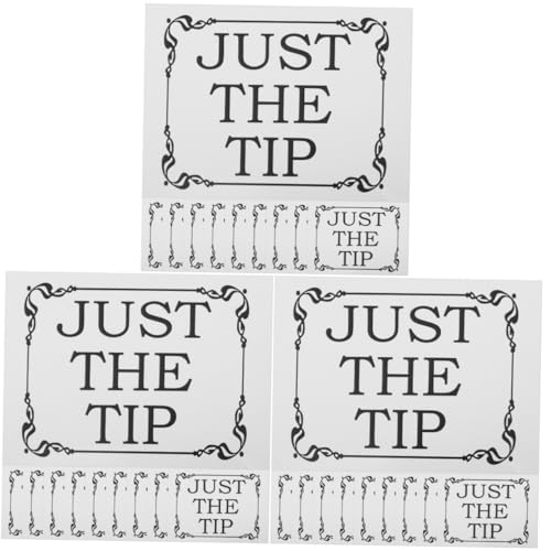 DOITOOL 3 Sätze Wasserdichte Tipps Tag Kleine Etiketten Aufkleber Ästhetisch Klebrig Aufkleber Für Restaurants Restaurant-tippaufkleber Selbstklebende Etiketten Papier 10 Stück * 3 von DOITOOL