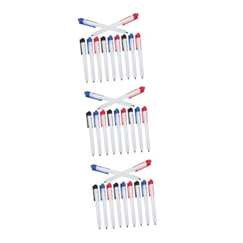 DOITOOL 3 Sätze Whiteboard -marker Planke Textmarker Schwarze, Trocken Abwischbare Marker Löschbare Markierungen Bußgeld Dünn Block Weißes Brett Trockenradiermarker Plastik 12 Stück * 3 von DOITOOL