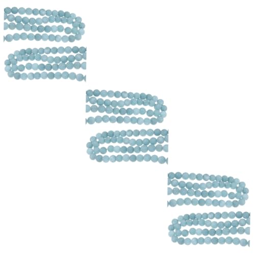 DOITOOL 3 Stück 2 Zugezogene Aquamarinperlen Zahlenperlen Facettiert Herstellung Armbänder Handwerkskügelchen Spacer Perlen Diy Handwerkliche Steinperlen Naturstein von DOITOOL