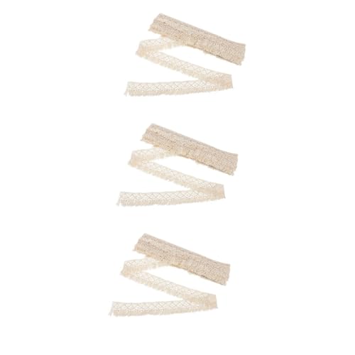 DOITOOL 3 Stück Accessoires mit Quastenspitze bestickt Spitze zum Basteln für Blumendekoration gesäumt Blumenranddesign Quaste Spitze Bandrand gehäkeltes Spitzenband Baumwollfaden Beige DOITOOL 3 Stück Accessoires mit Quastenspitze bestickt Spitze zum Basteln für Blumendekoration gesäumt Blumenranddesign Quaste Spitze Bandrand gehäkeltes Spitzenband Baumwollfaden Beige von DOITOOL