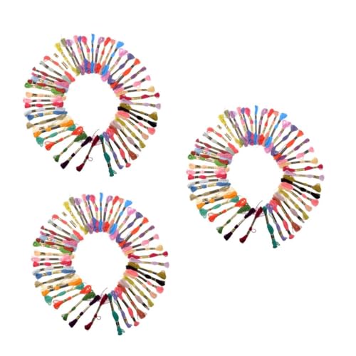 DOITOOL 3 Stück Baumwolle Stickgarn Set in Verschiedenen Farben für Kreuzstich und Handstickerei für Diy Nähprojekte Glänzende Effekte durch Doppelte Mercerisation von DOITOOL