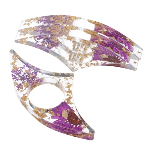 DOITOOL 3 Stück Buchseitenhalter mit Getrockneten Blumen Resin Daumenring Lesezeichen für Bücherliebhaber Praktische und Stilvolle Leseaccessoires für Studenten und Leser von DOITOOL
