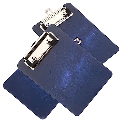 DOITOOL 3 Stück Clip Zur Dokumentenaufbewahrung Klappbares Klemmbrett Büro Tafel Praktische Zwischenablage Faltbar Zwischenablage Zum Schreiben Planke Blue Metall von DOITOOL