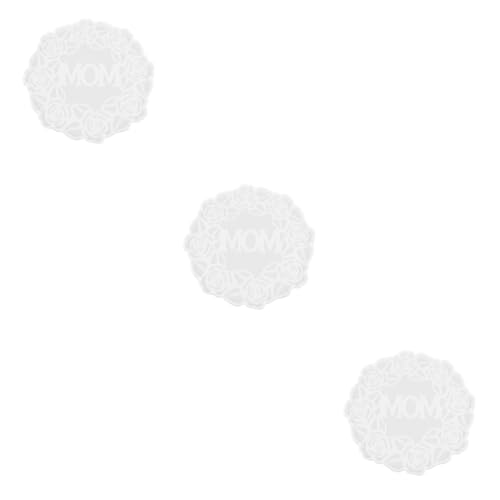 DOITOOL 3 Stück DIY Silikonform Untersetzer Wreath Design Gießform für Epoxidharz für Bastelprojekte zum Muttertag für Tassen und Gläser von DOITOOL