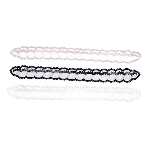 DOITOOL 3 Stück Diy Haarschleifen Bänder Netzstoff Spitzenband für Haarklammern und Bastelarbeiten und Dekorative Ribbons für Schmuck und Accessoires von DOITOOL