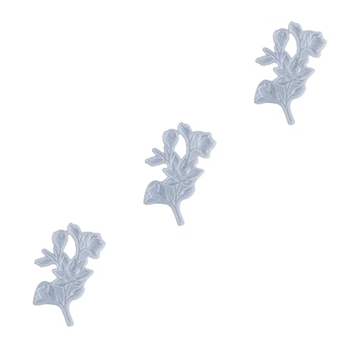 DOITOOL 3 Stück Diy Silikonform für Blumen Zweig Gießform Zubehör für Epoxidharz Wiederverwendbar und Leicht zu Reinigen für Diy Bastelarbeiten von DOITOOL