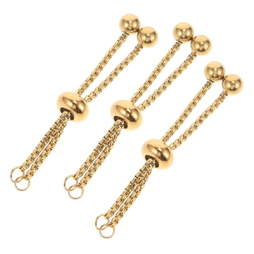 DOITOOL 3 Stück Einstellbare Edelstahl Verlängerungskette mit Perlendetail Teiliges Armband Schiebeketten für DIY Schmuckherstellung Verstellbar für Verschiedene Handgelenkgrößen DOITOOL 3 Stück Einstellbare Edelstahl Verlängerungskette mit Perlendetail Teiliges Armband Schiebeketten für DIY Schmuckherstellung Verstellbar für Verschiedene Handgelenkgrößen von DOITOOL