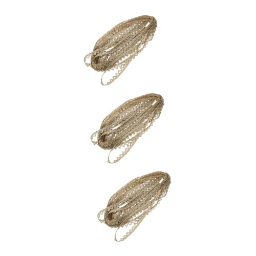 DOITOOL 3 Stück Goldenes Stickerei Spitzenband Yards Wassersoluble Spitzenbesatz für Diy Kleidungsdekoration Tischdecken und Vorhänge für Kreative Nähprojekte und Handwerksarbeiten DOITOOL 3 Stück Goldenes Stickerei Spitzenband Yards Wassersoluble Spitzenbesatz für Diy Kleidungsdekoration Tischdecken und Vorhänge für Kreative Nähprojekte und Handwerksarbeiten von DOITOOL