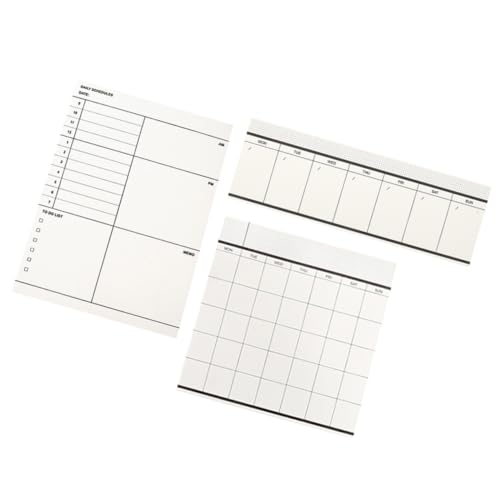 DOITOOL 3 Stück Haushaltsplaner Notizblock Zeitschrift Spiral- Gefüttert Led Unterlage Kellner Bunt Klein Liniertes Notizbuch Memo -pad Spiralblock Arbeiten Notizblöcke Masse Memo Papier von DOITOOL