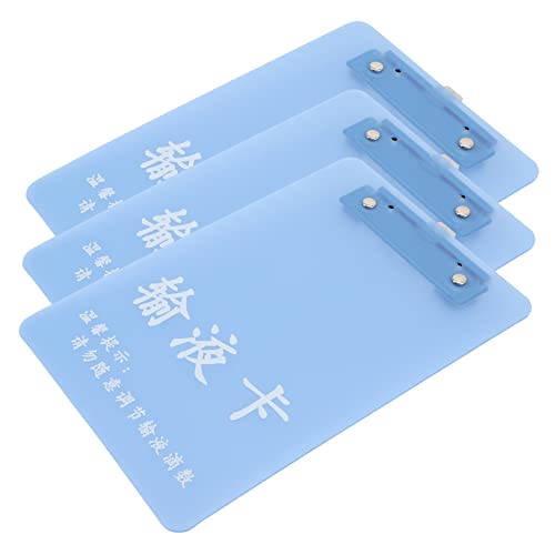 DOITOOL 3 Stück Infusionskarte Clipboards Medizinische Schreibpads für Krankenschwestern Langlebig Leicht Abgerundeten Kanten für Patientenakte und Dokumentation von DOITOOL