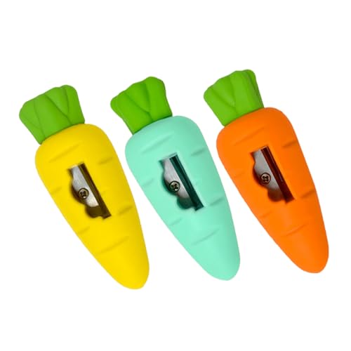 DOITOOL 3 Stück Karotten-Bleistiftspitzer Mini-Radiergummis im Herbst Metall DOITOOL 3 Stück Karotten-Bleistiftspitzer Mini-Radiergummis im Herbst Metall von DOITOOL