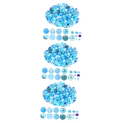 DOITOOL 3 Stück Kunststoffperlen Runde Beads für Diy Schmuckherstellung Kleine Packungen für Armbänder und Einfach zu Fädeln Komfortable Handhabung von DOITOOL
