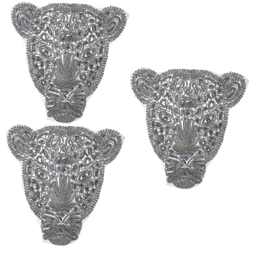 DOITOOL 3 Stück Leopard Head Tuch Patch Patches aufnähen Aufnäher für Jeans Stickerei Flecken für Patch aufnähen gestickte Pailletten-Patches Stickpatch aufbügeln Stoff DOITOOL 3 Stück Leopard Head Tuch Patch Patches aufnähen Aufnäher für Jeans Stickerei Flecken für Patch aufnähen gestickte Pailletten-Patches Stickpatch aufbügeln Stoff von DOITOOL