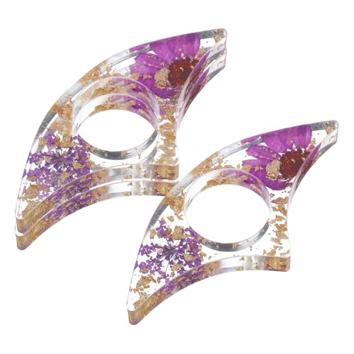 DOITOOL 3 Stück Lesezeichen mit Getrockneten Blumen aus Resin Daumenring Buchseitenhalter Robuster Seitenhalter für Entspanntes Lesen und Reisefreundlich für Schüler Buchliebhaber von DOITOOL