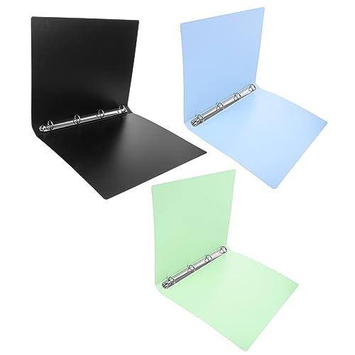 DOITOOL 3 Stück Loose Leaf Ordner Teilig mit Schwarzem Grünem und Blauem Design Tragbarer Dokumenten Organizer für Büro und Zuhause Langlebig und Praktisch von DOITOOL