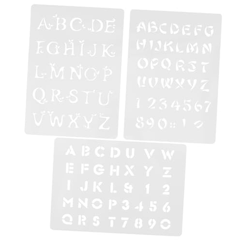 DOITOOL 3 Stück Malvorlage Zeichnung Weiß Briefe Wand Schablonen zum Malen Malerei große Buchstabenschablonen Alphabetschablonen Malschablonen aus Kunststoff das Haustier DOITOOL 3 Stück Malvorlage Zeichnung Weiß Briefe Wand Schablonen zum Malen Malerei große Buchstabenschablonen Alphabetschablonen Malschablonen aus Kunststoff das Haustier von DOITOOL
