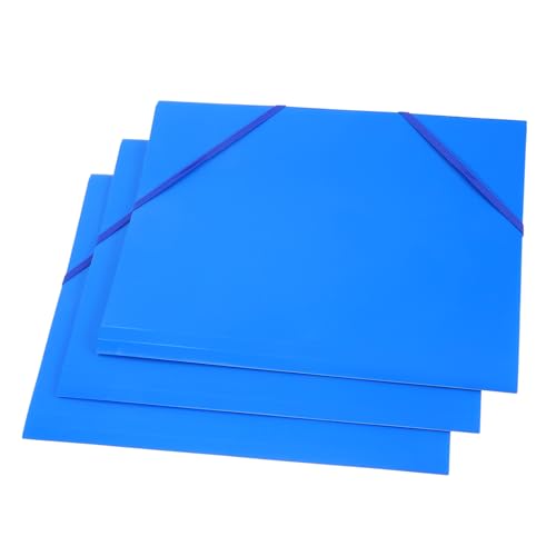 DOITOOL 3 Stück Mappe Ordner für wichtige Dokumente Dokumentbeutel Datei-Organizer-Ordner Aktenordner aus Kunststoff Dokumentordner-Organizer wichtiger Dokumentenspeicher Plastik Blau von DOITOOL