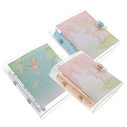 DOITOOL 3 Stück Mini Transparentes Ringbuch Notizbuch mit Abnehmbaren für Schule Büro und Reisen Hübsches Design für Kreative Notizen und Tagebuchaufzeichnungen Gemischte DOITOOL 3 Stück Mini Transparentes Ringbuch Notizbuch mit Abnehmbaren für Schule Büro und Reisen Hübsches Design für Kreative Notizen und Tagebuchaufzeichnungen Gemischte von DOITOOL