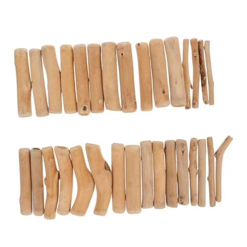 DOITOOL 3 Stück Natürliche Treibholzstäbe Lange Holzstäbe für Diy Deko Unbehandelt für Aquarien und Heimdekoration Bastelmaterial für Kreative Projekte von DOITOOL