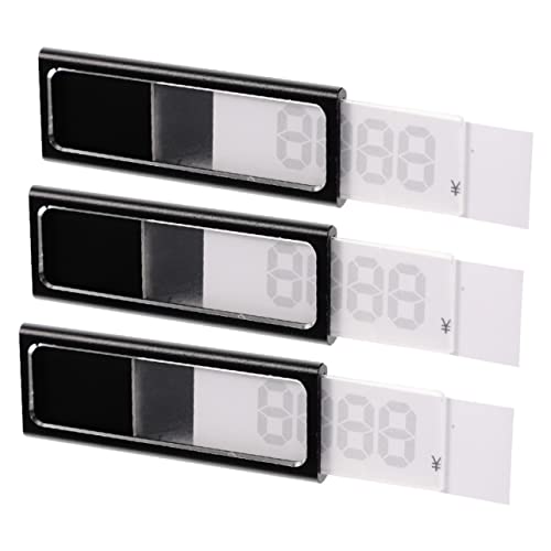 DOITOOL 3 Stück Preisschild-Anzeigetafel Ausstellungsstand Kleine Preise stehen vor anpassbares Preisschild Shop Kostenträger Etikett Label Counter Top Ständer Aluminiumlegierung Schwarz von DOITOOL