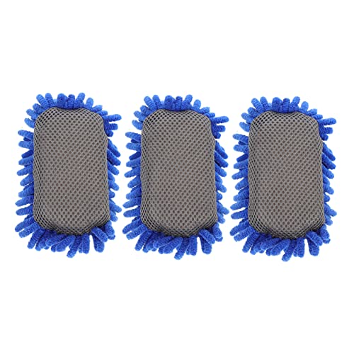 DOITOOL 3 Stück Radiergummi büromaterial bürogadges reinigungswerkzeuge schulzeug haushaltstücher trockener Tafelwischer Kreideradierer für Tafel Tafelradierer Tafelschwamm Chenille Blue von DOITOOL