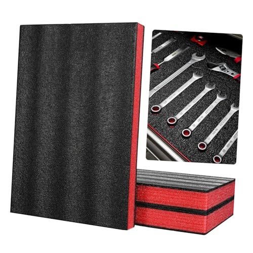 DOITOOL 3 Stück Schwarze und Rote Hochdichte Epe Schaumstoffeinlagen Rutschfeste Schaumstoffpolster für Werkzeugkoffer Verpackung und DIY Projekte DOITOOL 3 Stück Schwarze und Rote Hochdichte Epe Schaumstoffeinlagen Rutschfeste Schaumstoffpolster für Werkzeugkoffer Verpackung und DIY Projekte von DOITOOL