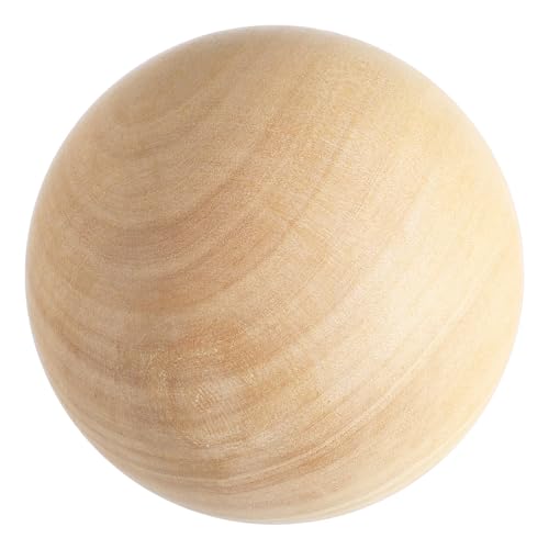 DOITOOL 3 Stück Solide Holz Kugel Runde Handbemalte DIY Zubehör Glatte Oberfläche ohne Grate Vielseitig Einsetzbar für Bastelarbeiten und Wohnkultur von DOITOOL