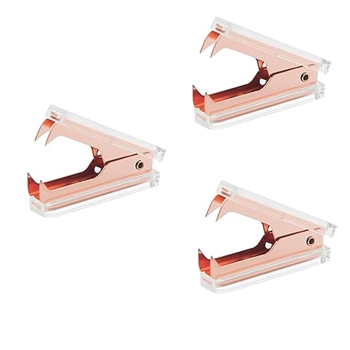 DOITOOL 3 Stück Staple Remover Roségold Acryl Bürobedarf Schreibtisch Zubehör Langlebig Abs Metall Robust für Schule Büro Home Office DOITOOL 3 Stück Staple Remover Roségold Acryl Bürobedarf Schreibtisch Zubehör Langlebig Abs Metall Robust für Schule Büro Home Office von DOITOOL