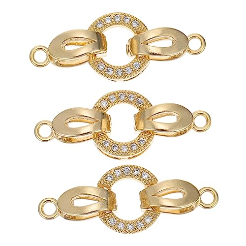 DOITOOL 3 Stück Teiliges Armbandverschluss Zirkonia DIY Schmuckverbindung für und Armbänder Elegant und Leicht für Kreative Bastelprojekte von DOITOOL