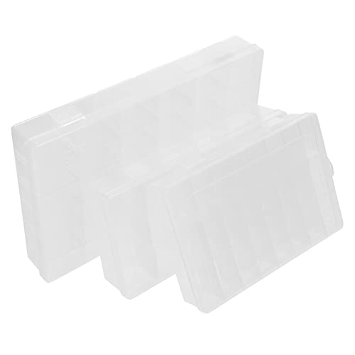DOITOOL 3 Stück Teiliges Aufbewahrungsboxen für Kleinteile Robuste Organizer Boxen mit Fächern für Schmuck Bastelmaterialien und Zubehör für Zuhause und Büro von DOITOOL