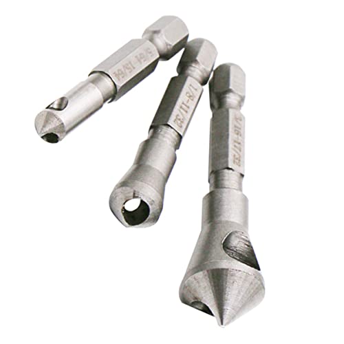 DOITOOL 3 Stück Teiliges Chamfering Bit Set Hochwertigem Stahl Entgratwerkzeug für Präzises Bohren und Holzverarbeitung für Sechskantschaft DOITOOL 3 Stück Teiliges Chamfering Bit Set Hochwertigem Stahl Entgratwerkzeug für Präzises Bohren und Holzverarbeitung für Sechskantschaft von DOITOOL