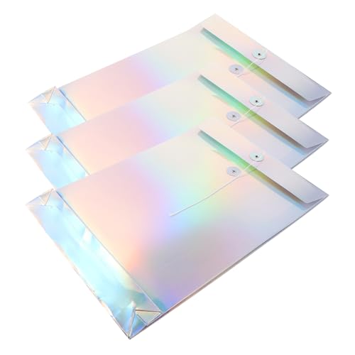 DOITOOL 3 Stück Teiliges Holografisches Dokumentenmappe Dicke Praktische Papiermappen mit Bindebandverschluss Große Kapazität Handlich für Büro und Zuhause Vielseitige Datei Aufbewahrung DOITOOL 3 Stück Teiliges Holografisches Dokumentenmappe Dicke Praktische Papiermappen mit Bindebandverschluss Große Kapazität Handlich für Büro und Zuhause Vielseitige Datei Aufbewahrung von DOITOOL