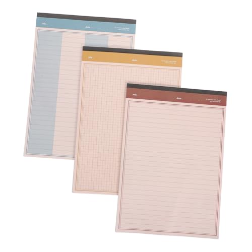 DOITOOL 3 Stück Teiliges Liniertes Notizblock Glattes Papier für Reibungsloses Schreiben Farbige Schreibblöcke in Blau Rot Gelb für Büro Schule und Tägliche Planung DOITOOL 3 Stück Teiliges Liniertes Notizblock Glattes Papier für Reibungsloses Schreiben Farbige Schreibblöcke in Blau Rot Gelb für Büro Schule und Tägliche Planung von DOITOOL