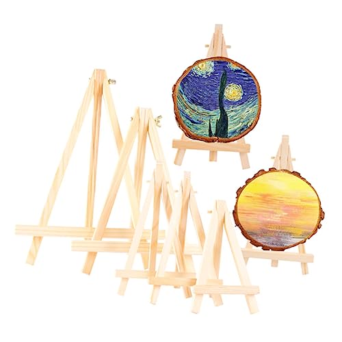 DOITOOL 3 Stück Teiliges Mini Holz Staffelei Dreieckiger Holzrahmen Kleiner Tisch Kalenderhalter und Bilderständer Vielseitig für Künstler und Dekoration Holz Mini Easel DOITOOL 3 Stück Teiliges Mini Holz Staffelei Dreieckiger Holzrahmen Kleiner Tisch Kalenderhalter und Bilderständer Vielseitig für Künstler und Dekoration Holz Mini Easel von DOITOOL