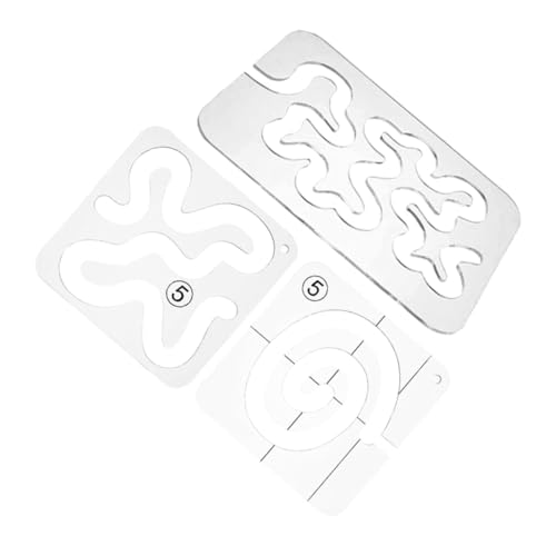 DOITOOL 3 Stück Teiliges Quilting Lineal Transparentem Acryl Stark Kompatibel mit Meisten Quiltfüßen Präzise Schablonen für Patchwork Quilts Tischdecken und Kreative Nähprojekte von DOITOOL