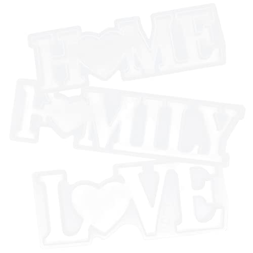 DOITOOL 3 Stück Teiliges Silikonform für Diy Home Love und Family Buchstaben Wiederverwendbare Epoxidharz Gießformen für Kreative Dekoration und Kunsthandwerk DOITOOL 3 Stück Teiliges Silikonform für Diy Home Love und Family Buchstaben Wiederverwendbare Epoxidharz Gießformen für Kreative Dekoration und Kunsthandwerk von DOITOOL