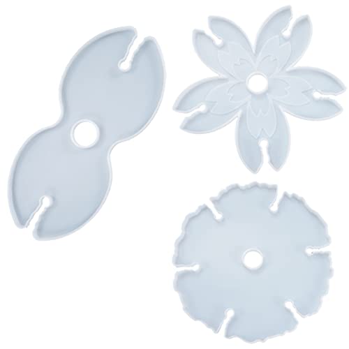 DOITOOL 3 Stück Teiliges Silikonform für Kreative Untersetzer Einzigartiger Weinhalter und DIY Becherständer für Epoxidharz Projekte und Handwerkskunst von DOITOOL