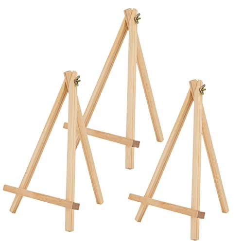 DOITOOL 3 Stück Teiliges Tischstaffelei Holz Tragbare Faltbare Dreibein Staffelei für Malen für Kunst und Malpartys von DOITOOL