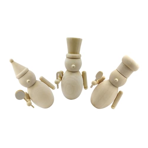 DOITOOL 3 Stück Teiliges Unbemalter Holz-Figuren zum Bemalen Handliche Kleine Holzspielzeuge DIY Weihnachtsdeko Holz-figuren für Festliche Bastelprojekte und Familienaktivitäten DOITOOL 3 Stück Teiliges Unbemalter Holz-Figuren zum Bemalen Handliche Kleine Holzspielzeuge DIY Weihnachtsdeko Holz-figuren für Festliche Bastelprojekte und Familienaktivitäten von DOITOOL