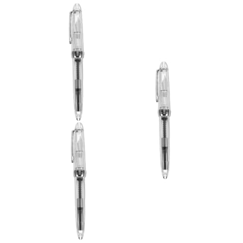 DOITOOL 3 Stück Transparenter Füllfederhalter mit Tintenabsorber Tragbarer Kalligrafie Füller für Künstler Ergonomisches Design für Lehrer Leicht und Einfach zu Transportieren von DOITOOL