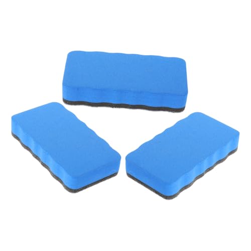 DOITOOL 3 Stück Whiteboard-radierer Staubfreier Kreideradierer Whiteboard-wischwerkzeug Radiergummis Trockenlöscher Für Whiteboards Trocken Abwischbarer Tafelreiniger Bretter Weiß Blue Eva von DOITOOL