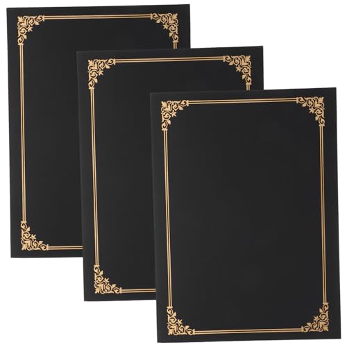 DOITOOL 3 Stück Zertifikatshülle Abschluss Zertifikat deckt Abdeckung Zertifikate dokumentenmappe Urkundenmappe Urkundenhülle Inhaber eines Papierdiploms Zertifikatschutzhülle Black von DOITOOL