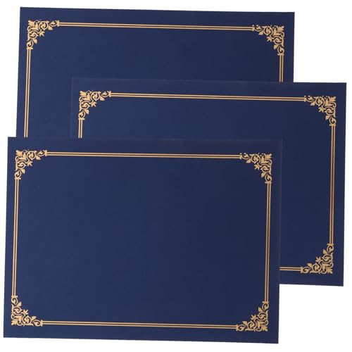 DOITOOL 3 Stück Zertifikatshülle Award-Cover Leistung Zertifikatsinhaber Bausätze Erkennung Gold dokumentenmappe ordner Urkundencover zertifikat abdeckung Inhaber eines Papierdiploms Navy DOITOOL 3 Stück Zertifikatshülle Award-Cover Leistung Zertifikatsinhaber Bausätze Erkennung Gold dokumentenmappe ordner Urkundencover zertifikat abdeckung Inhaber eines Papierdiploms Navy von DOITOOL