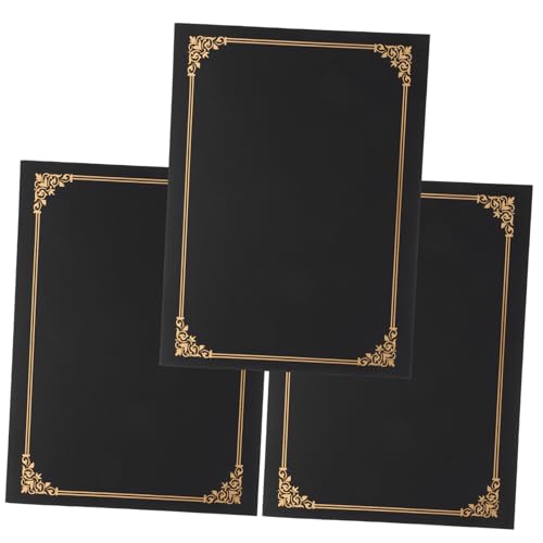 DOITOOL 3 Stück Zertifikatshülle dokumentenmappe Urkundenmappe Herstellung Geburtstagsdekorationen innen zertifikat papier ordner Abdeckung Dokumentenpapiereinband Zertifikatsinhaber Black DOITOOL 3 Stück Zertifikatshülle dokumentenmappe Urkundenmappe Herstellung Geburtstagsdekorationen innen zertifikat papier ordner Abdeckung Dokumentenpapiereinband Zertifikatsinhaber Black von DOITOOL
