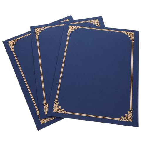 DOITOOL 3 Stück Zertifikatshülle erste Einladung Abdeckung graviert Student dokumentenmappe ordner Urkundenmappe Zertifikatscover Urkundencover Award-Cover Urkundenhülle aus Papier Navy DOITOOL 3 Stück Zertifikatshülle erste Einladung Abdeckung graviert Student dokumentenmappe ordner Urkundenmappe Zertifikatscover Urkundencover Award-Cover Urkundenhülle aus Papier Navy von DOITOOL