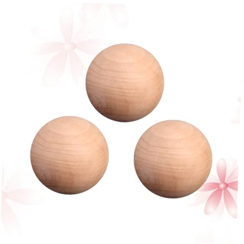 DOITOOL 3 Stücke Holzkugel Kugelball Topiary-ball Basteln Kernstück Topiary-kugeln Dekorative Kugeln Für Tafelaufsätze Groß Unvollendet Natürlich Runden Unbehandelt Dekorative Bälle Bambus von DOITOOL