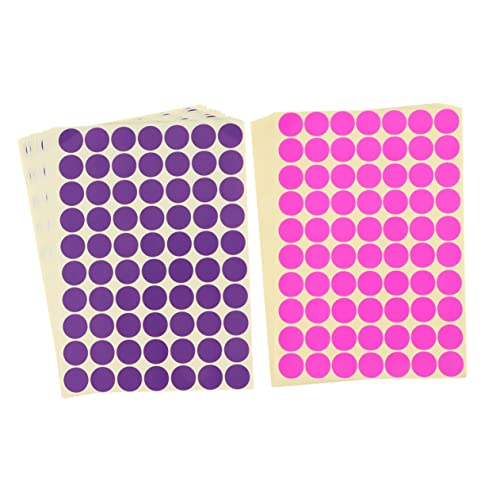 DOITOOL 30 Blatt Farbpunkt-Aufkleber Aufkleberpapier entfernbare Etiketten Kindergarten-Briefpapier Pantry -Etiketten kleine bunte Punktaufkleber farbenfrohe Kreisaufkleber von DOITOOL