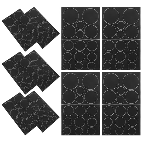 DOITOOL 30 Blatt Polka Dot Patch Punkt Flecken Reparatur Vinyl Mächtig Mehrzweck-kleiderflicken Kreisflicken Für Kleidung Flicken Für Bekleidung Stoffaufkleber Diy Patch Schwarz Polyester von DOITOOL
